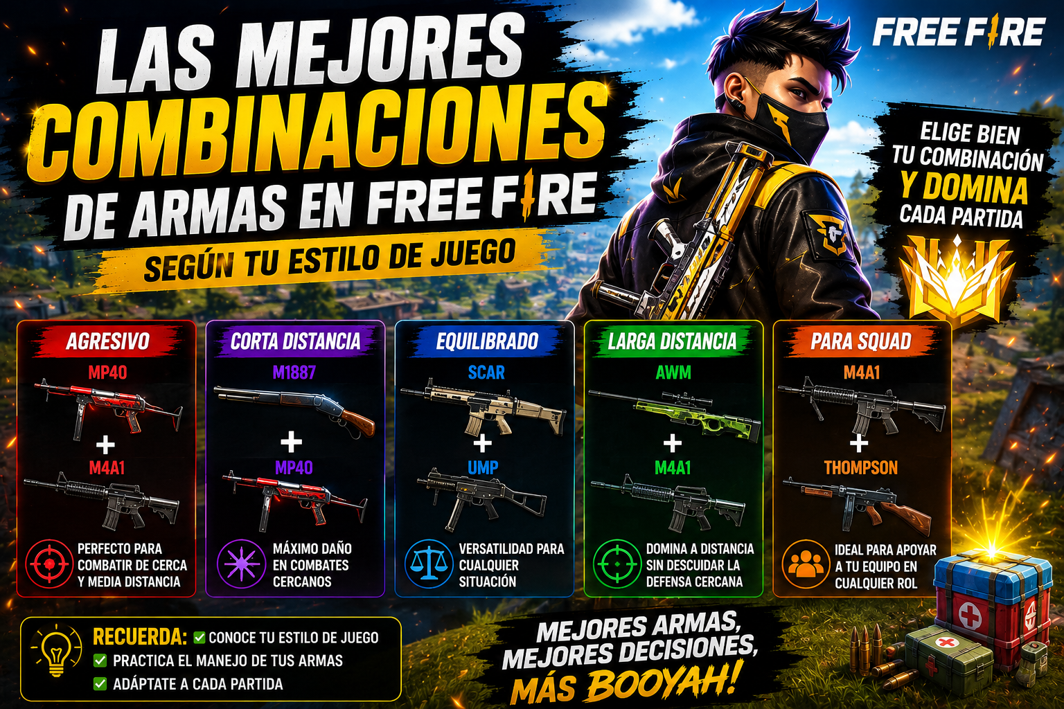 Best Free Fire weapon combos